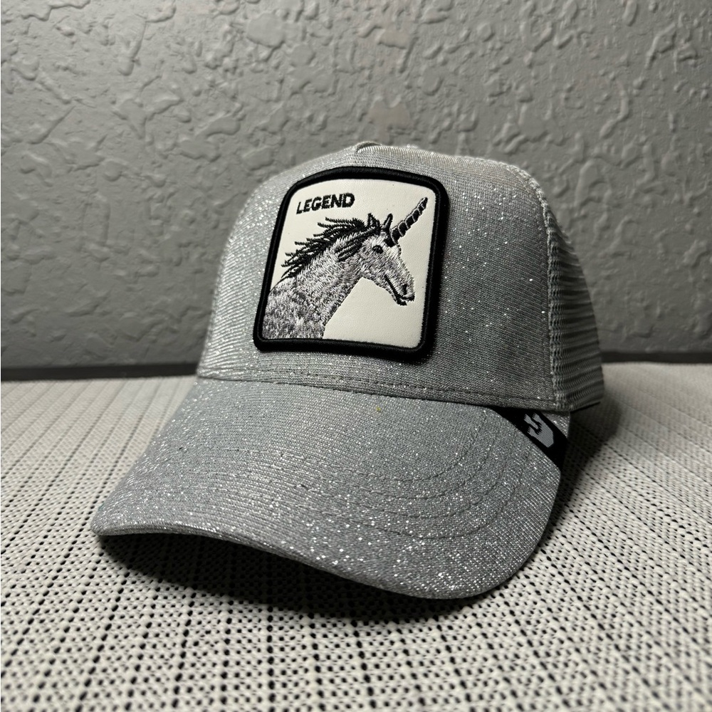 Goorin Bros Silver Trucker Hat with Avian Embroidery